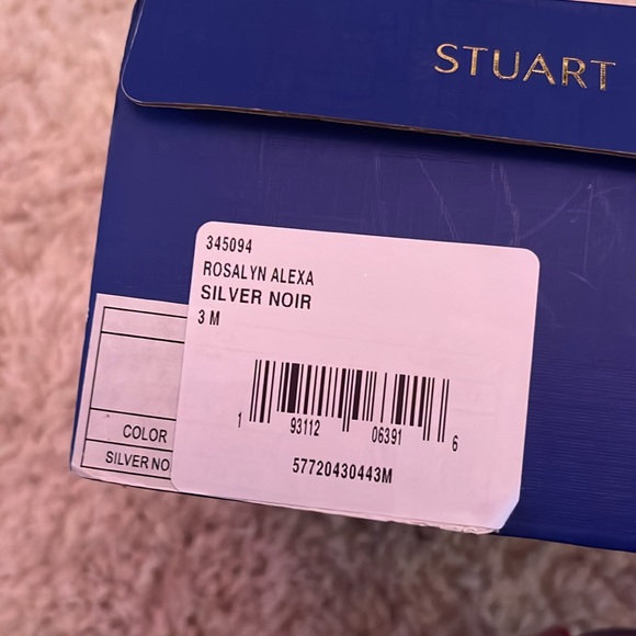 Stuart Weitzman Kids Silver Sparkle Heels - Picture 4 of 4